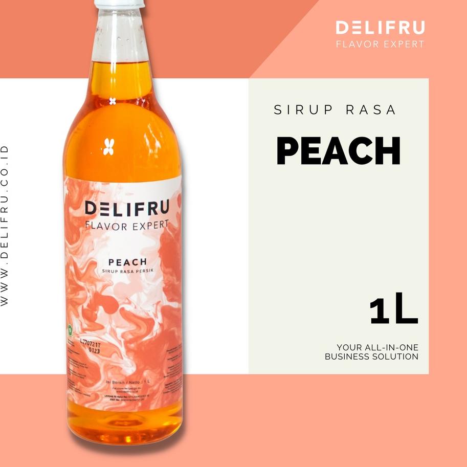 

➦ Syrup Peach Delifru 1 Liter - Sirup Persik Premium ☋