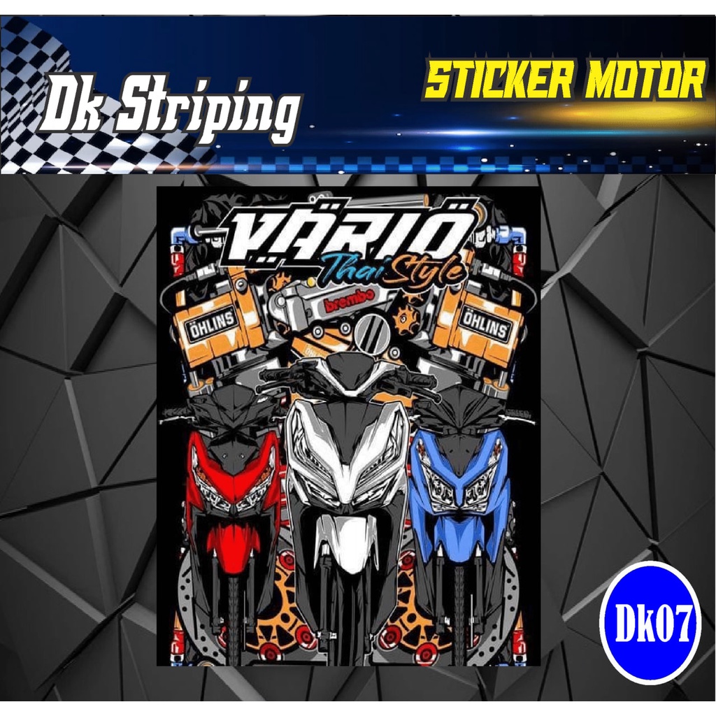 STICKER PRINTING  VARIO KEREN - STICKER MOTOR/ SPAKBOR /BODY MOTOR RS 4