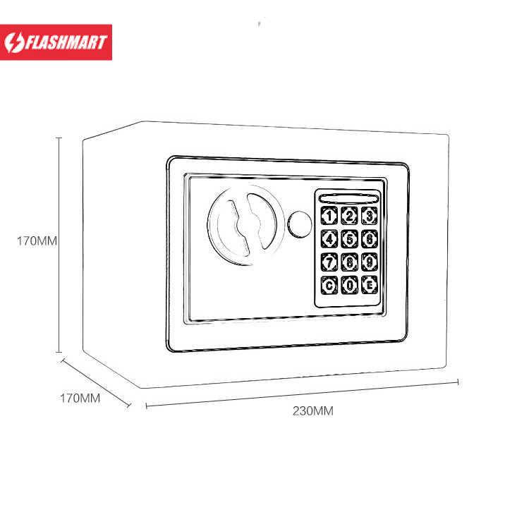 Flashmart Brankas Pengaman / Kotak Brankas Hotel Mini Password Safe Deposit Box 4.6L - 17E