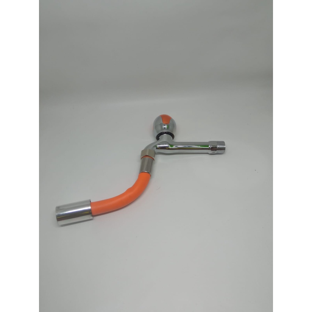 Kran Air Tembok Sambungan Selang Wudhu Panjang Stainlees Tahan Karat