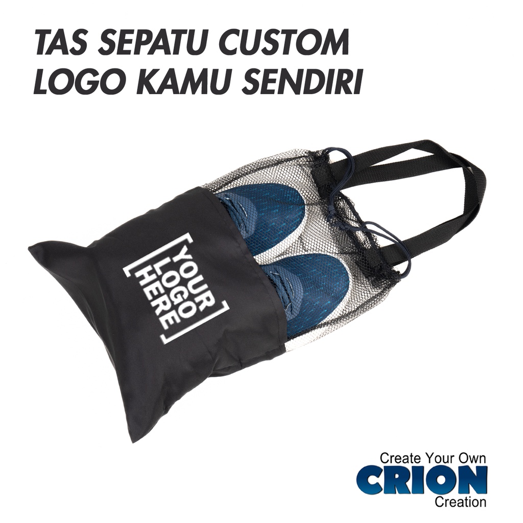 Tas Sepatu Waterproof Bisa Custom Nama/Logo Kamu Sendiri By Crion