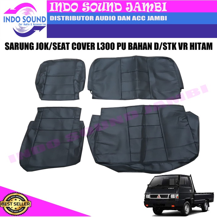 SARUNG JOK/SEAT COVER  L300 PICK UP BAHAN D/STK VR HITAM