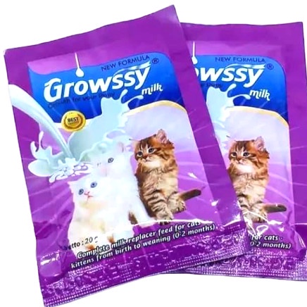 Susu Anak Kucing Growssy 20Gr 1 box (isi 11 Sachet)