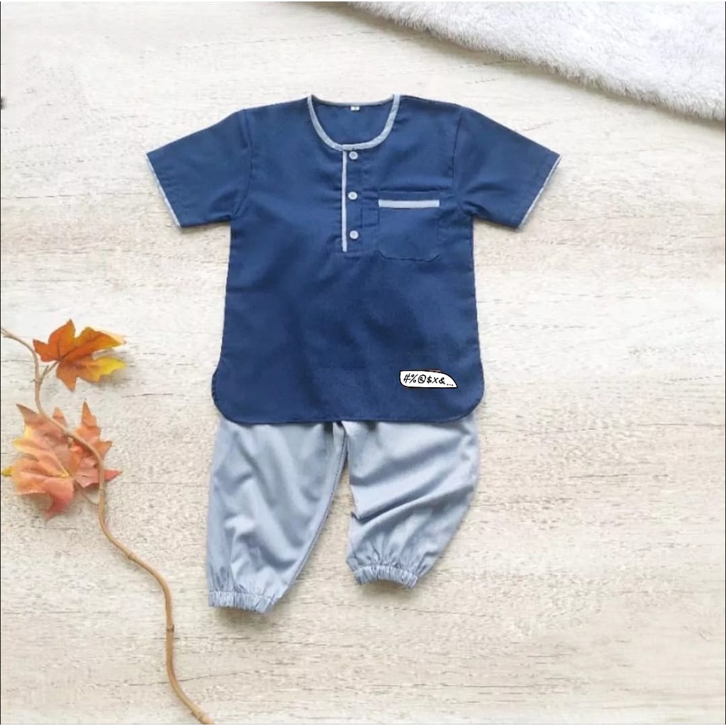 Baju Koko Anak Laki-laki Setelan Baju Koko Jogger Anak 1-8 Tahun Terbaru