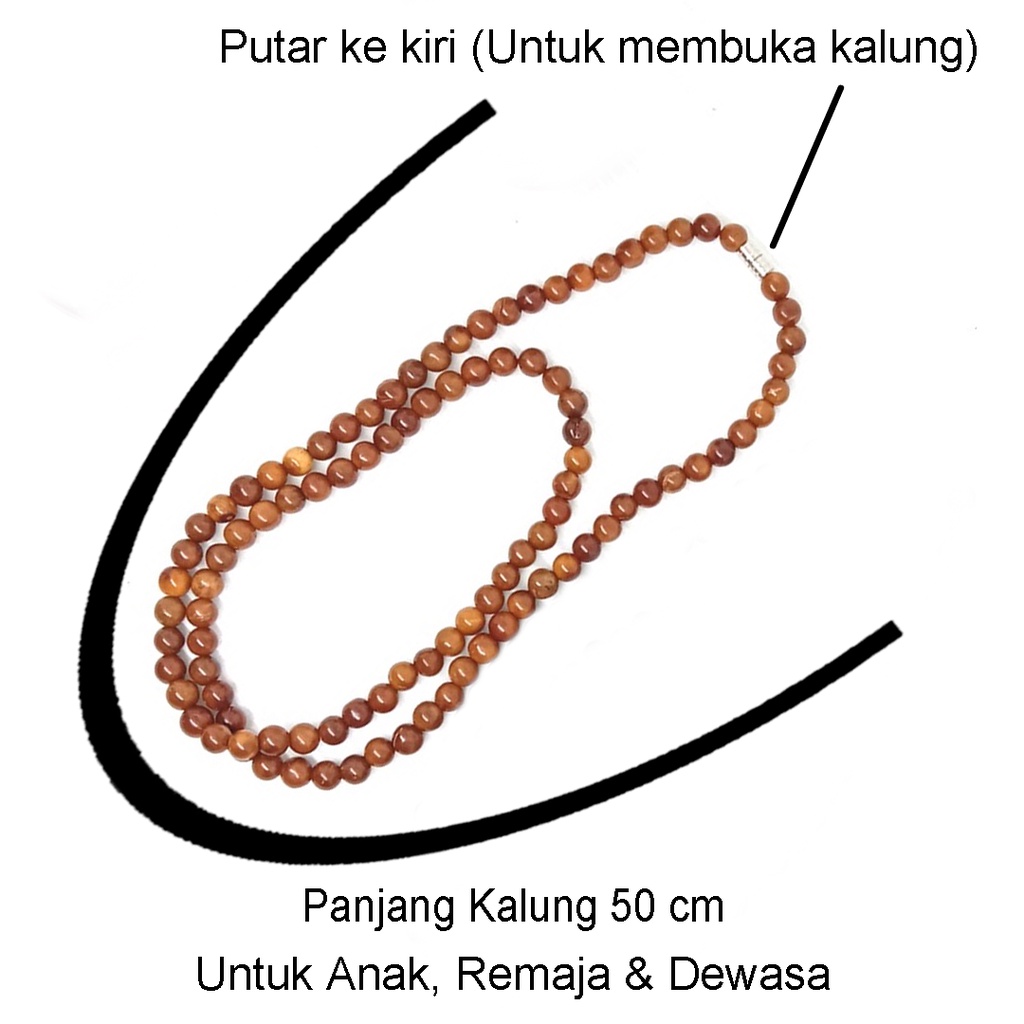 [✅COD] Kalung Terapi Kesehatan Kayu Kaukah Kaokah Koka Kaoka Kokah Kokka Bulat Coklat Aksesoris Fashion Pria Wanita Cewek Cowok Couple Asli Original