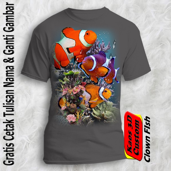 Kaos Ikan Hias Laut Clown Fish