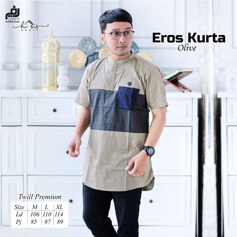 EROS / ABYAN KURTA ORI LEAFY By HI SIS HOUSE | Kurta Twill Premium