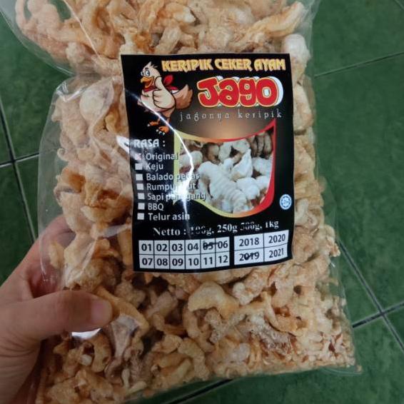 

✪ Keripik ceker ayam original 250 gr kripik snack keto kerupuk ketogenic cakar chicken feet ✶