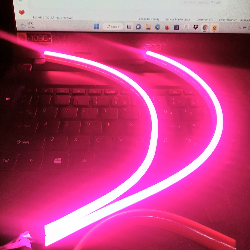 [ 1 PASANG / 2PC LAMPU ALIS ] Lampu Alis FLEXIBEL 30CM Lampu Alis Tidak bintik lampu alis grade A LA