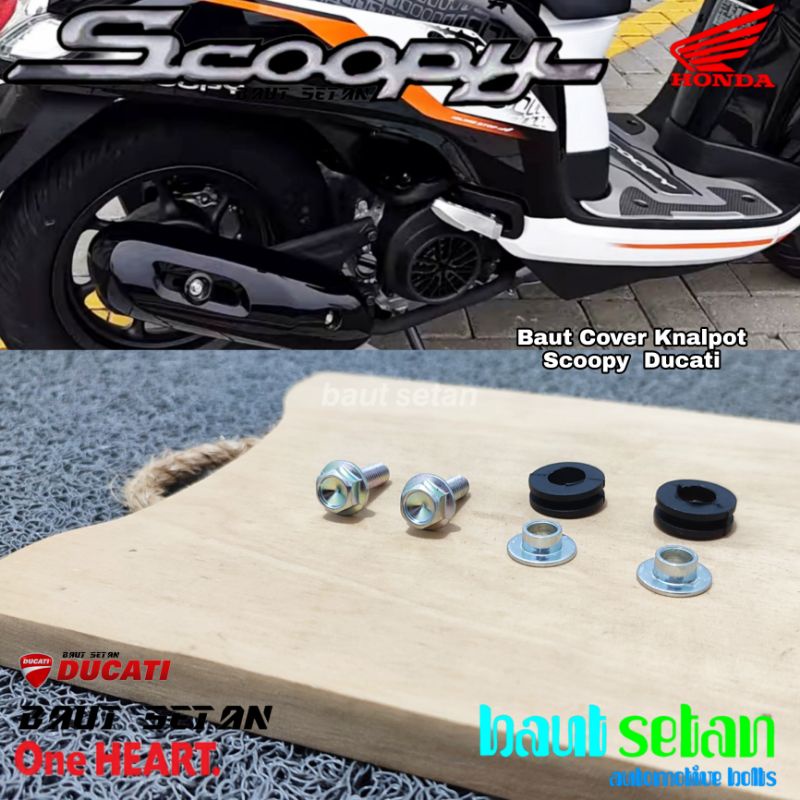 Baut Cover Knalpot Honda Scoopy Ducati
