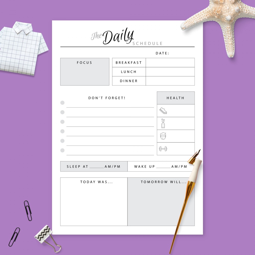 

[DOKI] 10 Lembar Habit Tracker Binder Planner/ To Do list/ Daily Planner/ Weekly Planner - TDL013