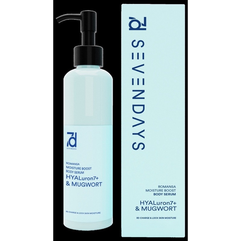 Seven Days Romansa Moisture Boost Body Serum ( BLUE ) 250ML ( 7DBS Romansa ) Body Lotion Wangi Tahan Lama Promo MITRA