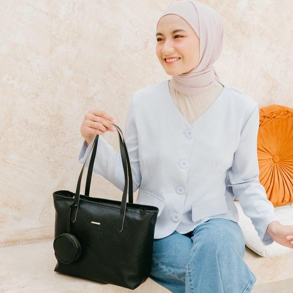 CPU.2Fe23n ‑ Totebag Flicka W 27 BLACK