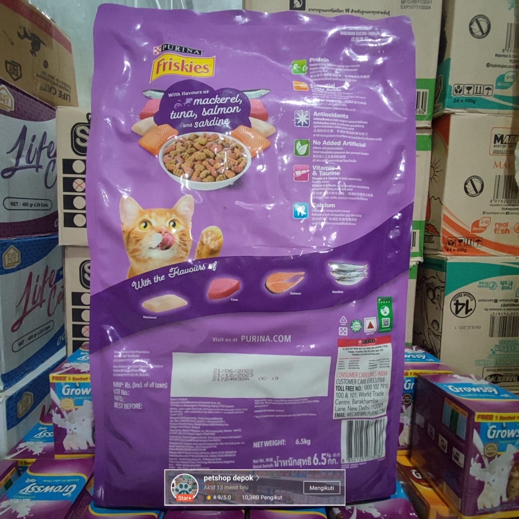 Friskies Adult Surfin Favourites/Makanan Kucing ukuran karung kecil