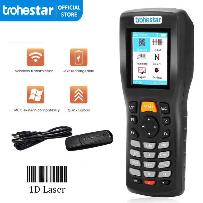 Scanner Trohestar Wireless Barcode Scanner And Collector Portable Data Termina
