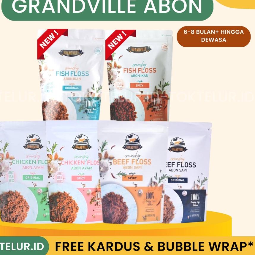 

➺ Grandville - Abon Sapi Ayam dan Ikan ASLI Crunchy | Makanan Instan SNACK untuk Anak Bayi MPASI ☺