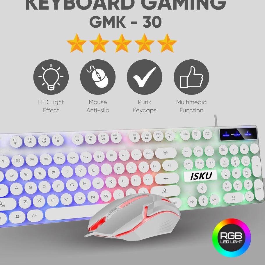 ReadyISKU⚡Ready Stock⚡ Usb Set Mouse Laptop Rgb Set Mouse Dan Keyboard Mechanical Lampu Latar Berwar