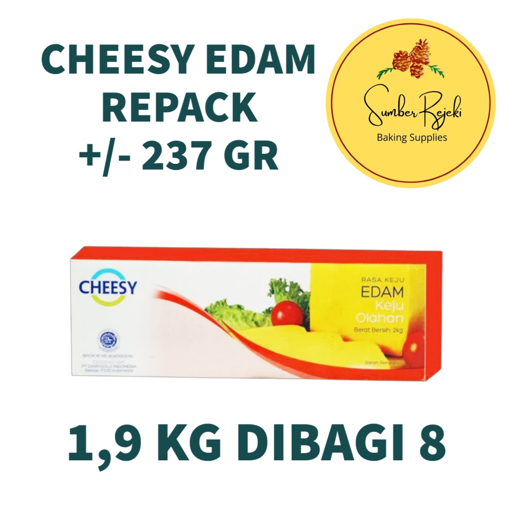 

Cheesy Keju Edam Untuk Kastengel 237 GR Berat Kurang Lebih