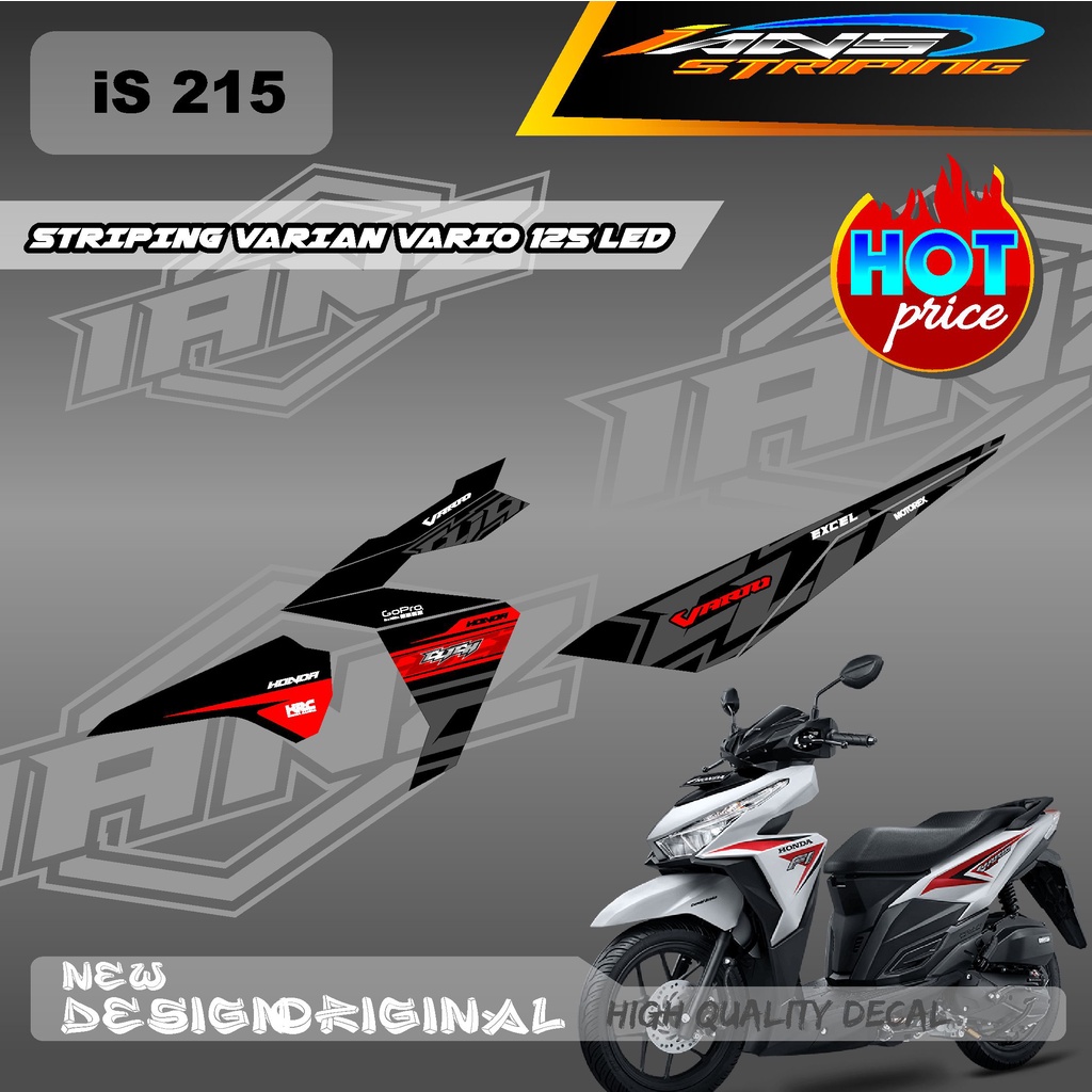 STIKER KONSEP RACING HONDA VARIO 125 LED / DECAL HONDA VARIO 125 LED CUSTOM VARIAN / DECAL KERETA HONDA VARIO 125 LED IS215