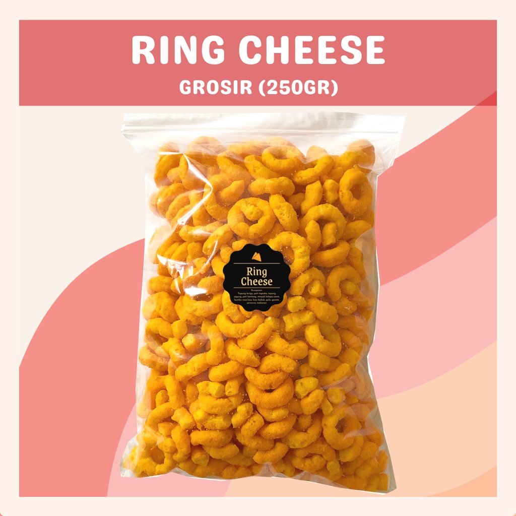 [DELISH SNACKS] Ring Cheese (Grosir) 250gr / Snack Cemilan / Camilan Keju Bulat Asin Gurih