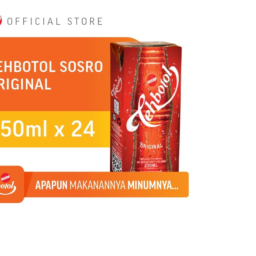 

➼ Tehbotol Sosro kotak 250 ml Original isi 24 Pcs ♗