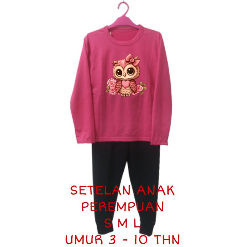 Setelan Anak Perempuan Kaos Lengan panjang dan Celana panjang Terbaru 2022 One Set Baju Tidur Santai Anak Cewek Kekinian Murah Korea Style Size S 3 4 5 Tahun M 5 6 7 Tahun L 8 9 10 Tahun Burhan