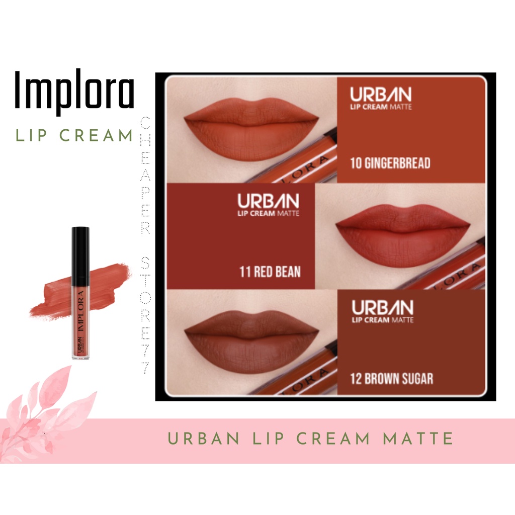 IMPLORA - URBAN LIP CREAM MATTE SHADE 01 SD 20 - 2.9 gr