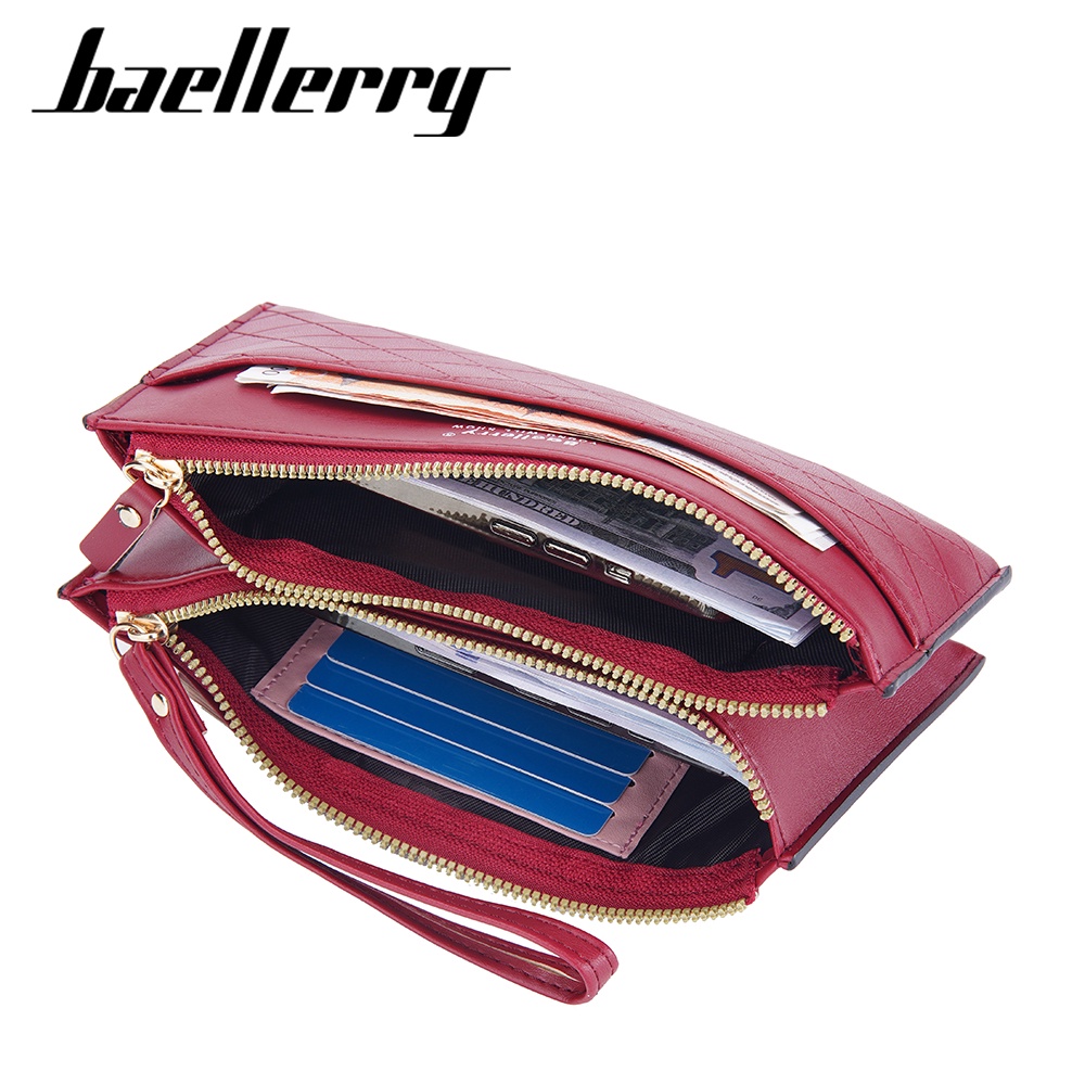 BAELLERRY N3238 Dompet Wanita Panjang Clutch Dompet Handphone Bahan Kulit PU Leather WATCHKITE WKOS