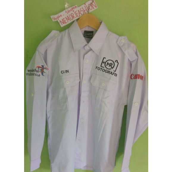 KEMEJA PDH CUSTOM BORDIR SATUAN