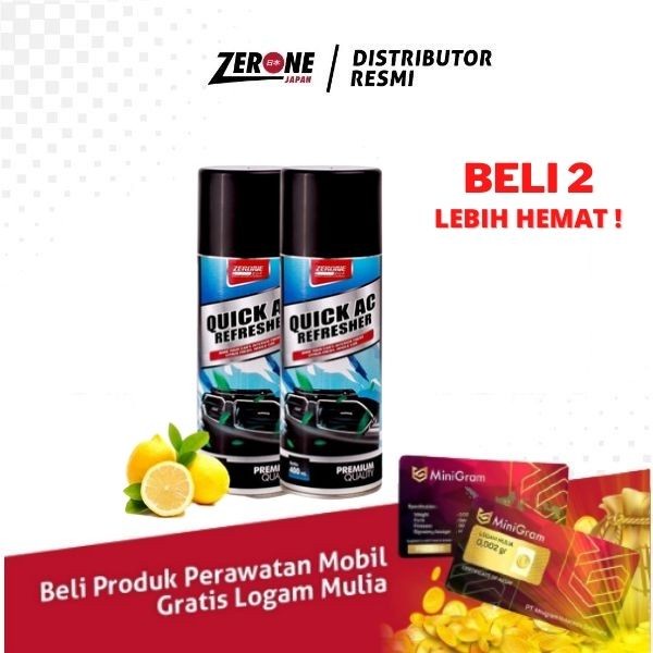 Quick AC Refresher ZERONE JAPAN Pembersih Penyegar Filter AC Mobil ORIGINAL