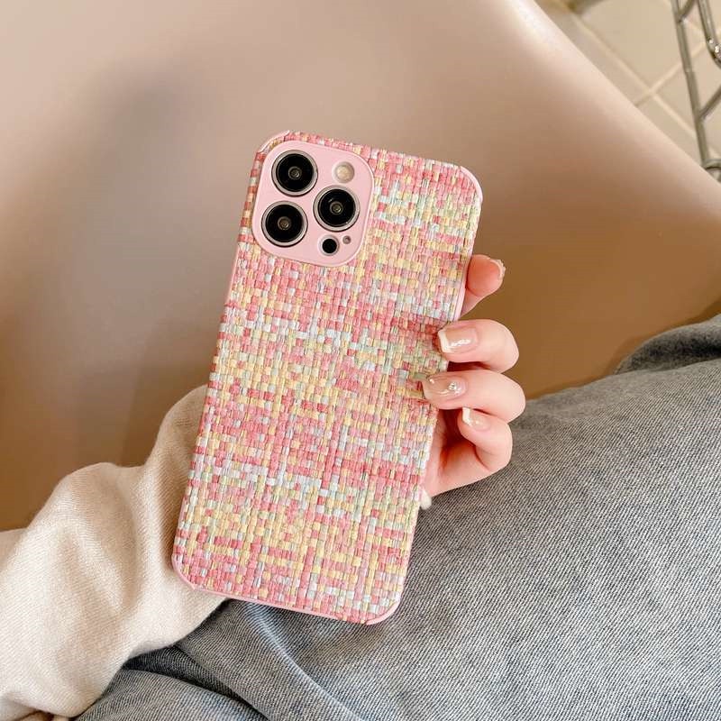 Leather Soft Case HP OPPO A52 A92 A57 A39 A83 A91 K3 Reno 2F 3 Realme XT VIVO Y50 Y30i Y15S Y15A Y83 Y81 V9 V15 Z1 Pro Y93 Y91C Y91i V5S Lite V11i lattice