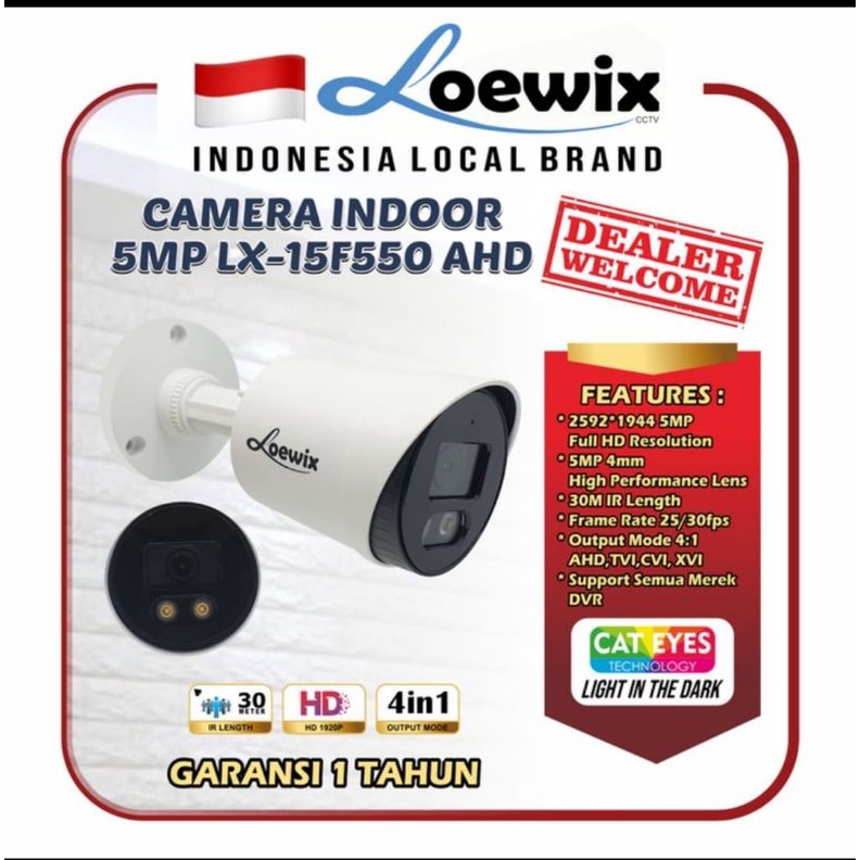 Promo paket cctv 4channel 5mp colorvu loewix lengkap siap pasang