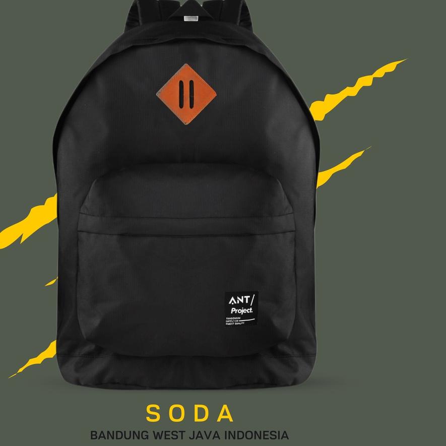 ☇ ANT PROJECT - Tas Backpack SODA Full Black - Tas Ransel ♪
