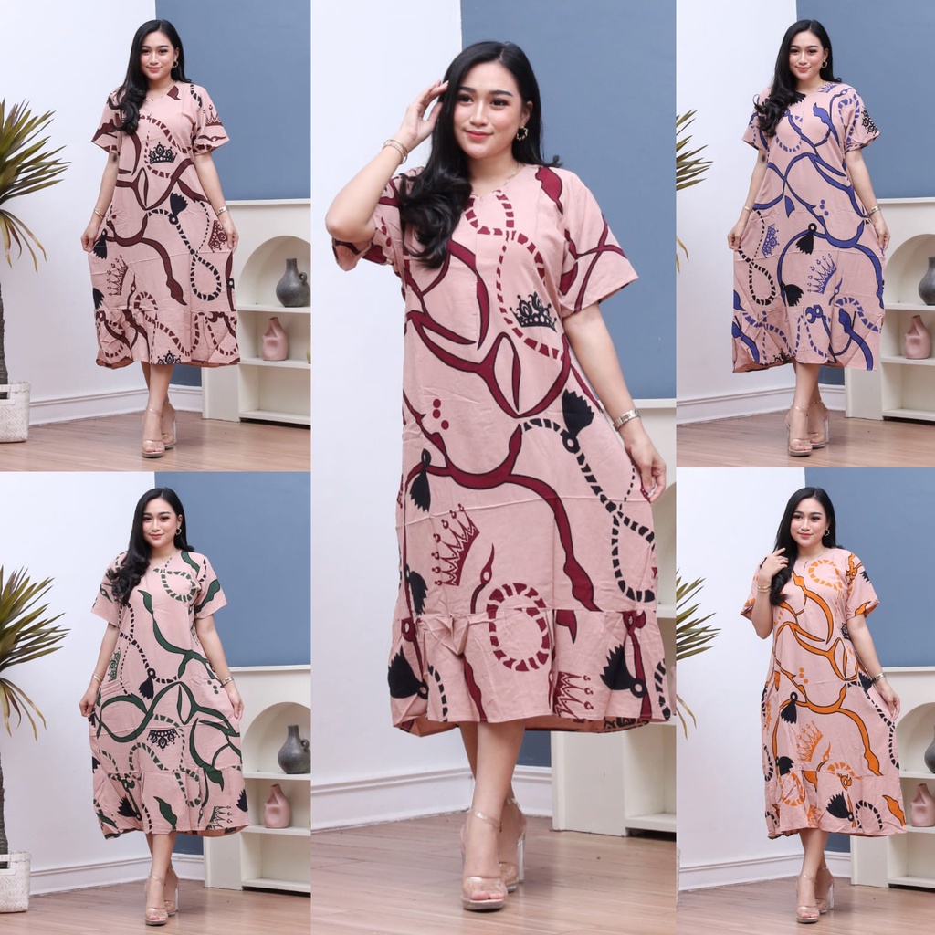 Daster Wanita Rayon Grade A Busui Resleting Depan Baju Tidur Daster Kekinian