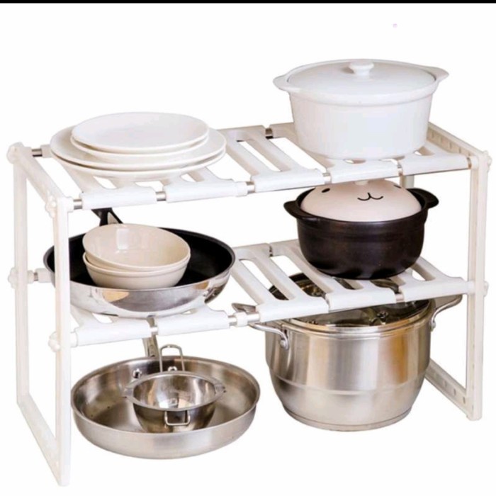 Terlaris Rak Bawah Wastafel / Rak Panci / Rak Kolong Dapur