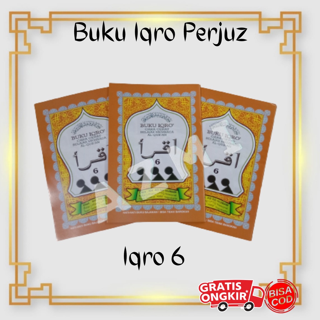 Buku IQRO Bendel Kecil Per Jilid 1-6 CD Buram