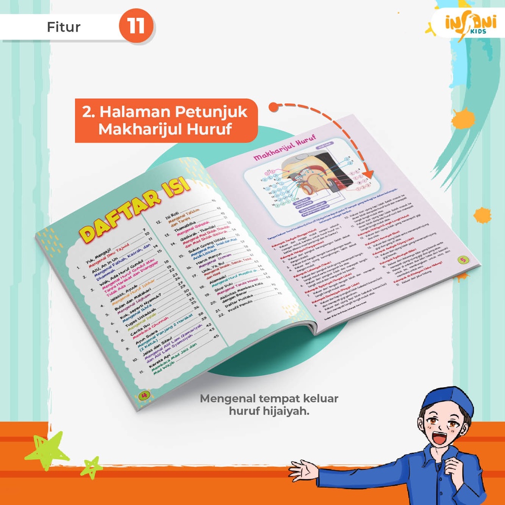 Buku Anak Islami Komik Tajwid Untuk Anak - Gema Insani