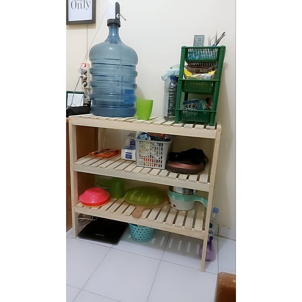 Wooden Shelf Rak dispenser rak sepatu / Rak Serbaguna / Rak Susun / Rak Minimalis / Rak Kayu