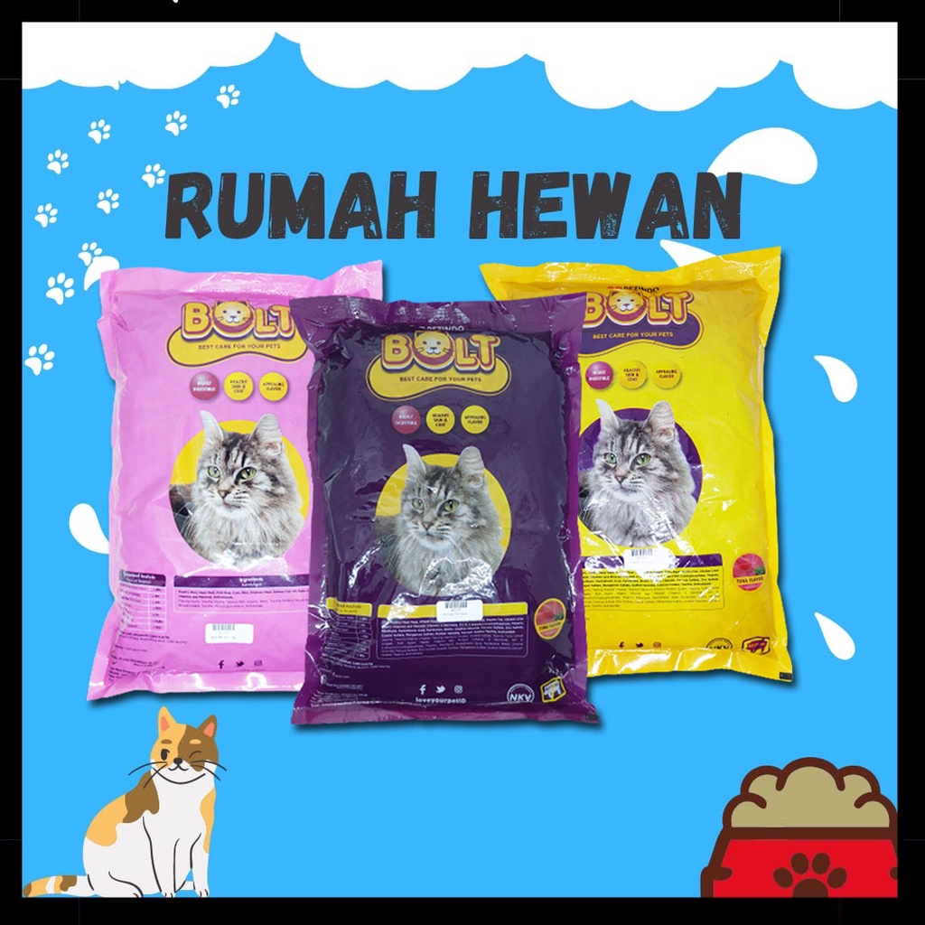 MAKANAN KUCING BOLT TUNA DONAT / IKAN / SALMON 800GR