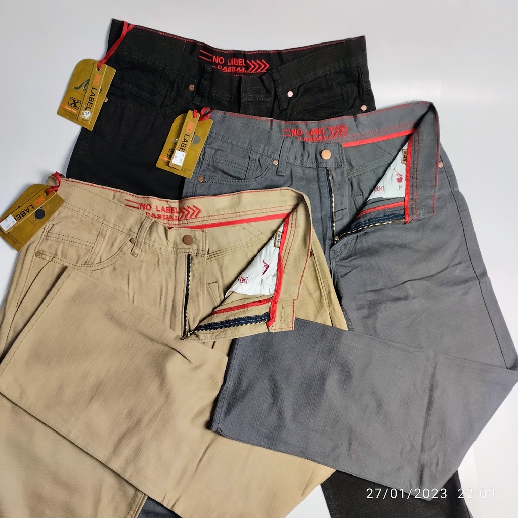 CHINOS Celana Panjang Pria Standar Reguler Size 28-39