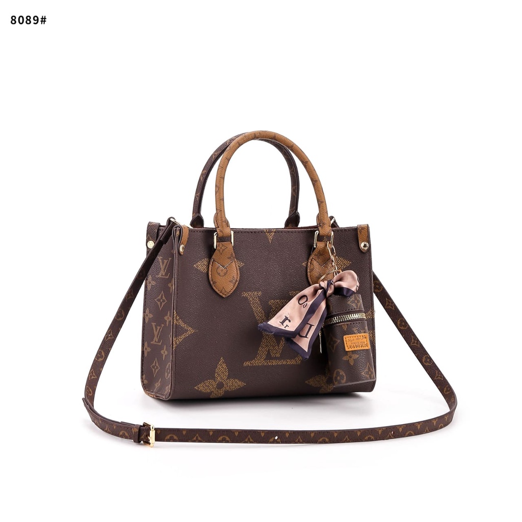 Onthego MM Mono Set 2in1 Handbag Gold Hardware 8089