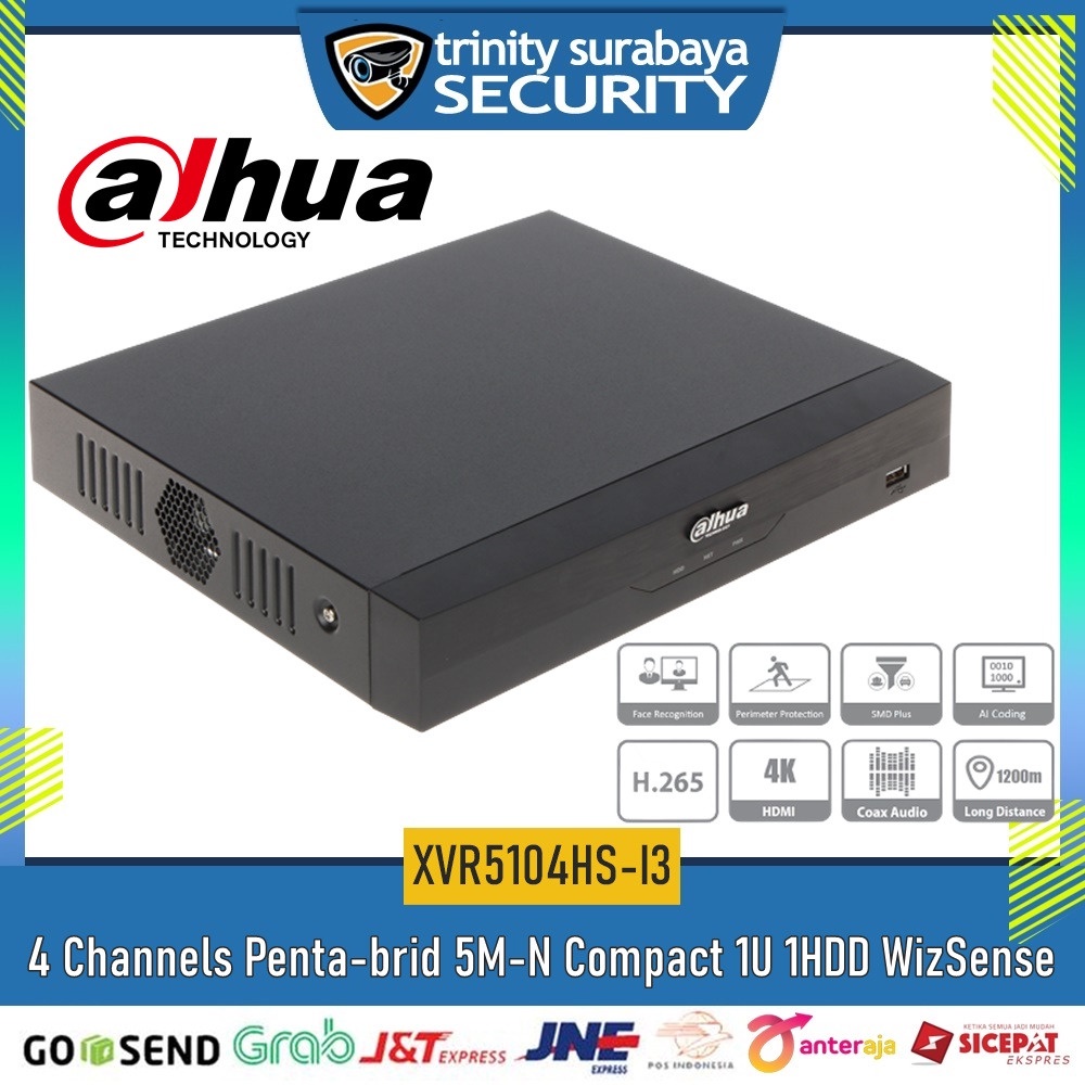 DVR CCTV 4ch DAHUA 5mp XVR5104HS-I3