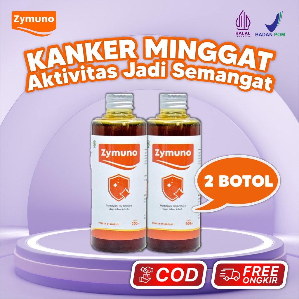 Zymuno Original 2 Botol Vitamin Herbal Tingkatkan Daya Tahan Tubuh  Proses Penyembuhan Kanker Tumor Imun Jaga Kesehatan Cegah Demam Batuk Masalah Pencernaan Percepat Penyembuhan Penyakit Isi 200 ml
