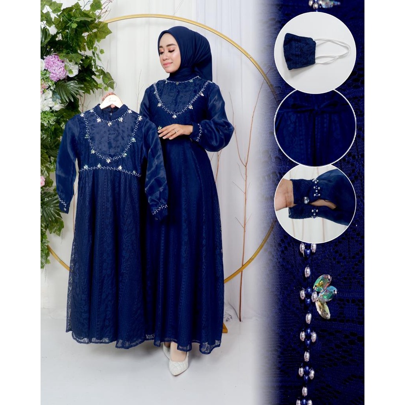 Gamis Couple Payet Terbaru || Gamis Ibu dan Anak || Dress Pesta Modern 2023 || Bisa Bayar di Tempat (COD) || Malika Dress ~ DVN STYLE