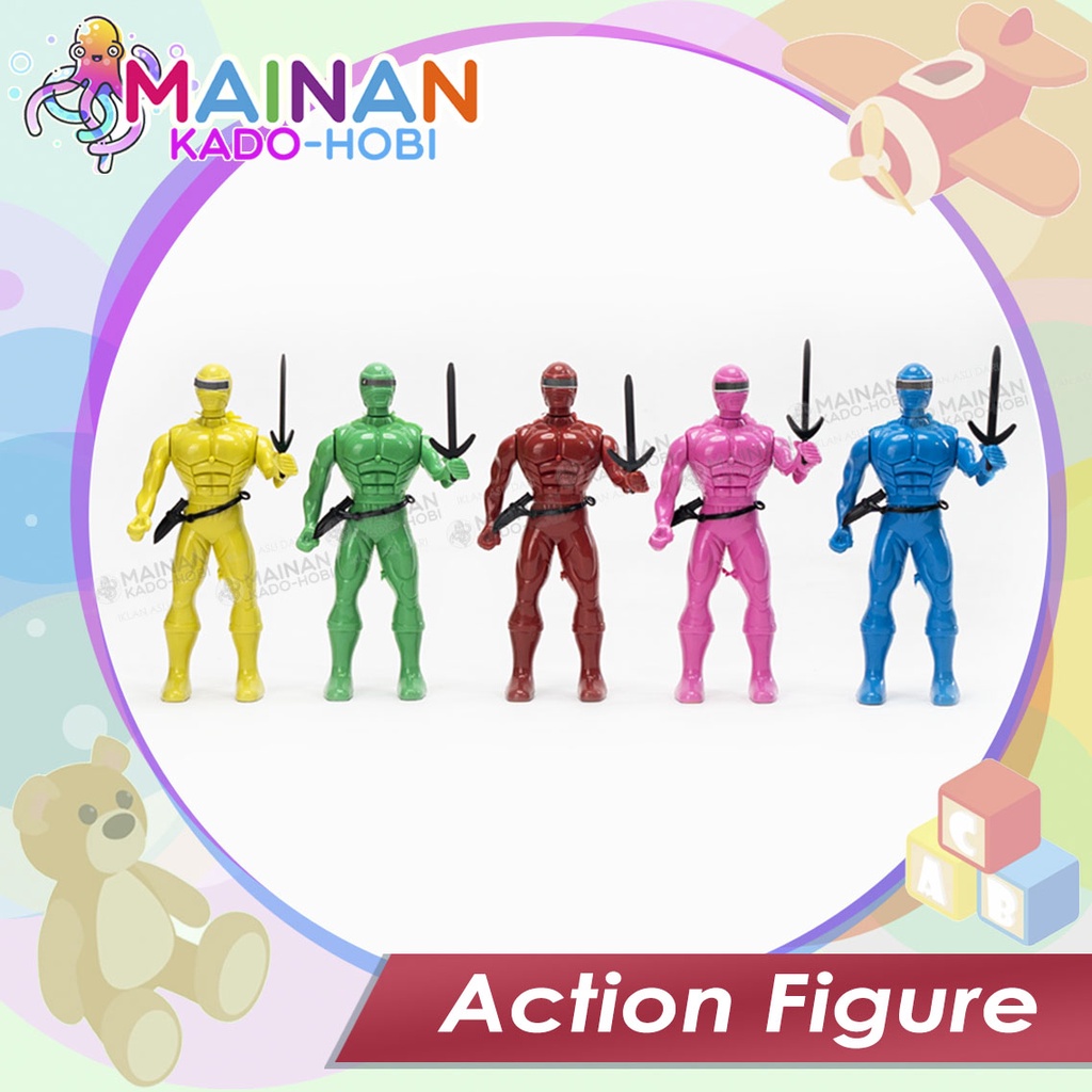 SET MAINAN ANAK ACTION FIGURE SUPERHERO ROBOT POWER RANGERS