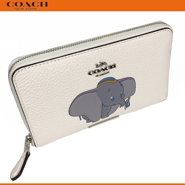 DOMPET COACH 88671 DISNEY X MEDIUM ZIP ARROUND WALLET WITH DUMBO