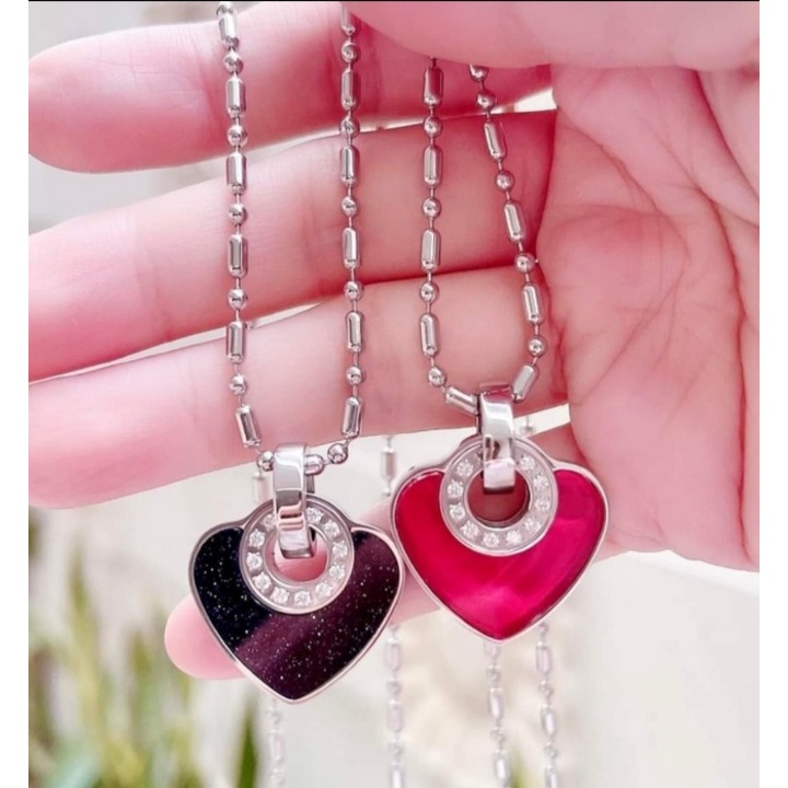 Kalung Kesehatan MCI model Love Merah