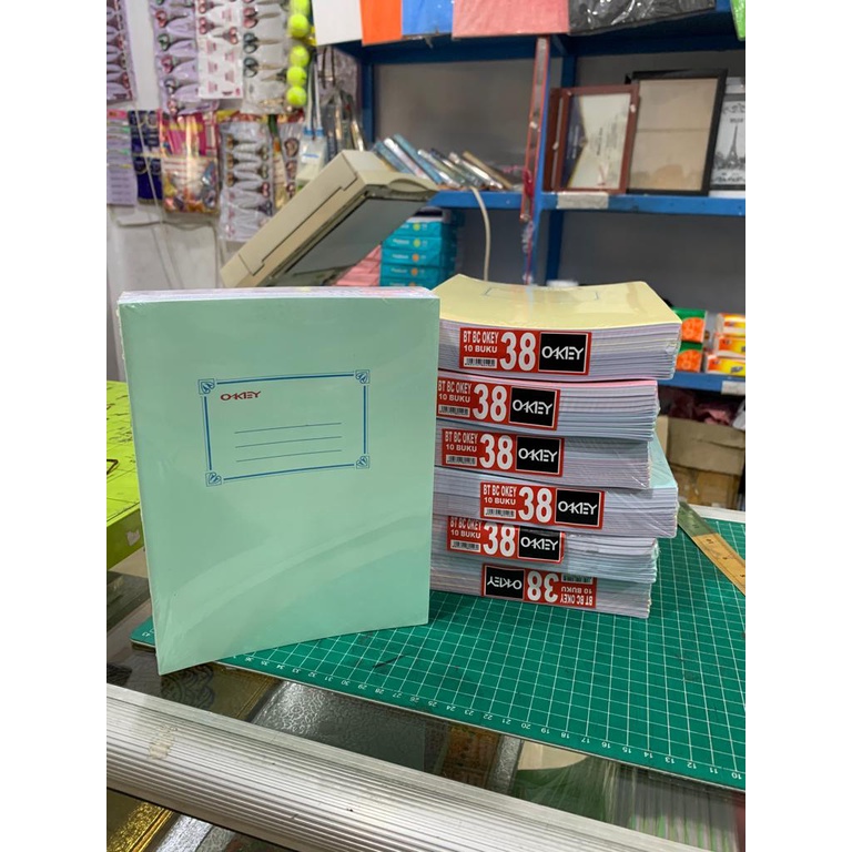 

BUKU TULIS OKEY 38 LEMBAR per 10 PCS( setengah kodi)