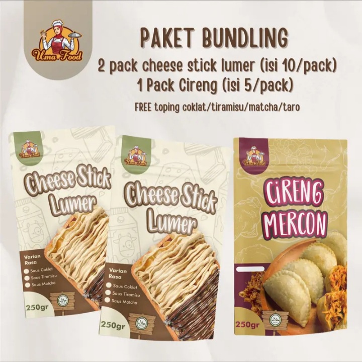 

PAKET BUNDLING 2 CHEESESTICK 1 CIRENG MERCON