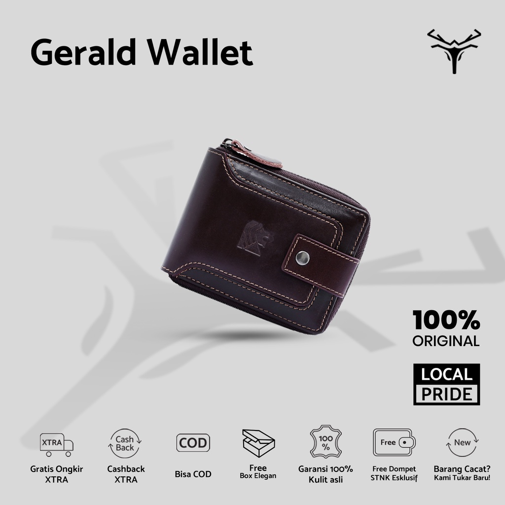 Dompet Kulit  | Gerald Wallet | Gerald | Dompet | Wallet | Fashion Pria | Dompet Lipat |  Dompet Pri